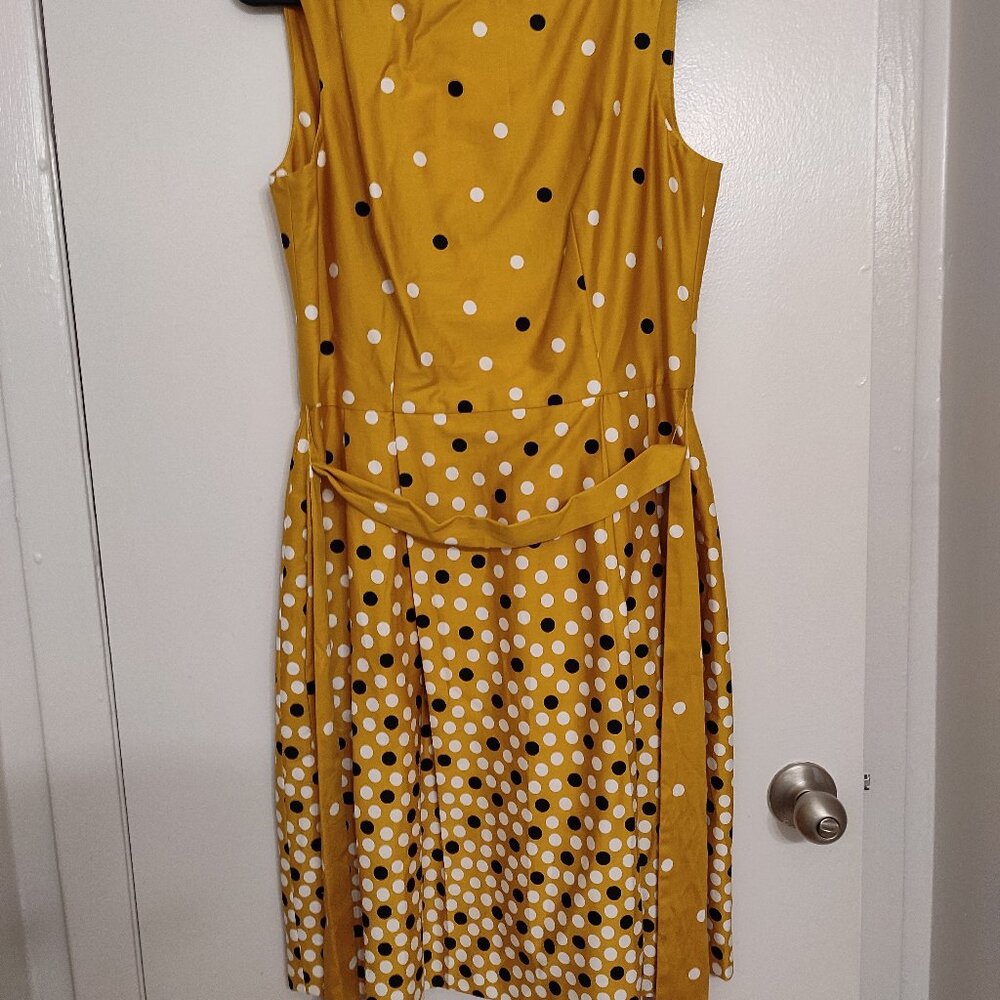 Anne Klein mustard yellow dress New